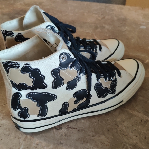 Pre-owned Converse Chuck 70 hi hacked archive desert khaki leopard men's size 9 - Picture 7 of 12